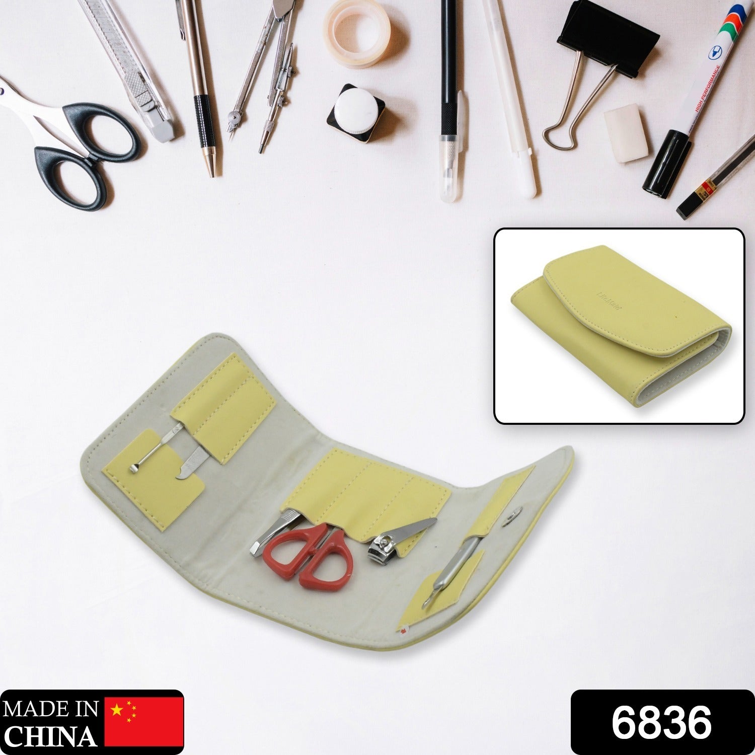 6836 Nail Scissors Professional Nail Clippers Kit Manicure Set 6 Pieces Top Grade Stainless Steel Grooming Kit With Travel Case For Travel Or Home Manicure Set (6 Pc Set) 6836 Nail Scissors Professional Nail Clippers Kit Manicure Set 6 Pieces Top Grade Stainless Steel Grooming Kit With Travel Case For Travel Or Home Manicure Set (6 Pc Set)